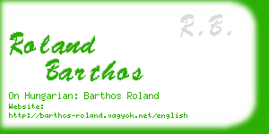 roland barthos business card